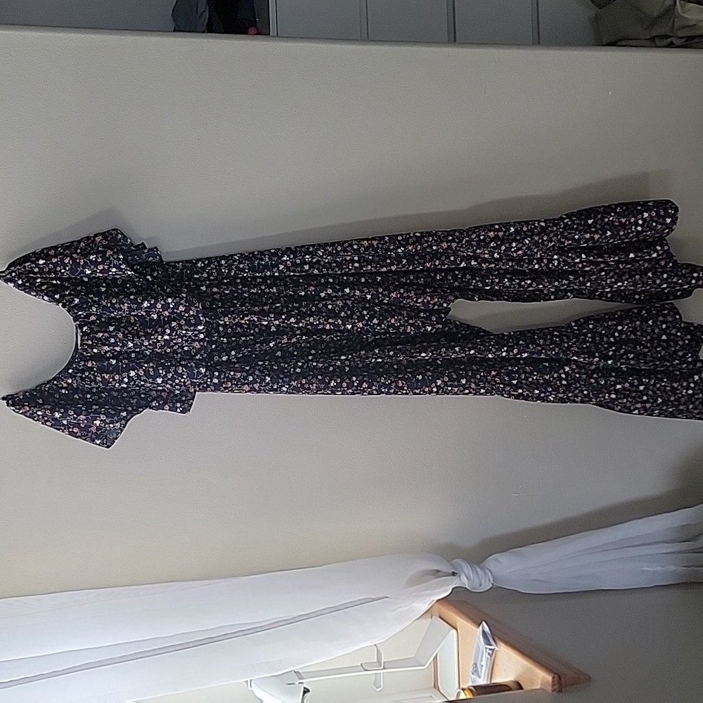 Floral Bell Bottom Jumpsuit - Picture 3 of 6